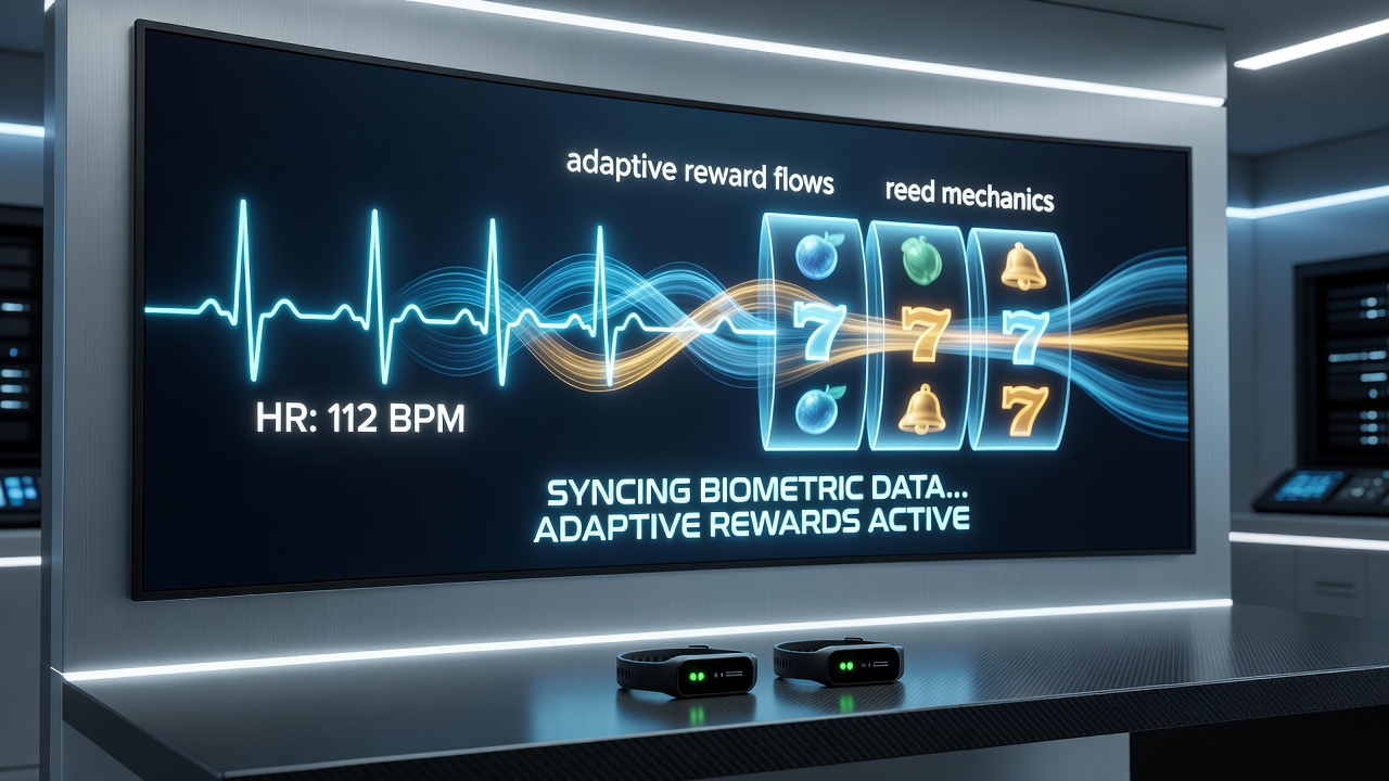 Live dealer table equipped with biometric monitoring capabilities for adaptive rewards