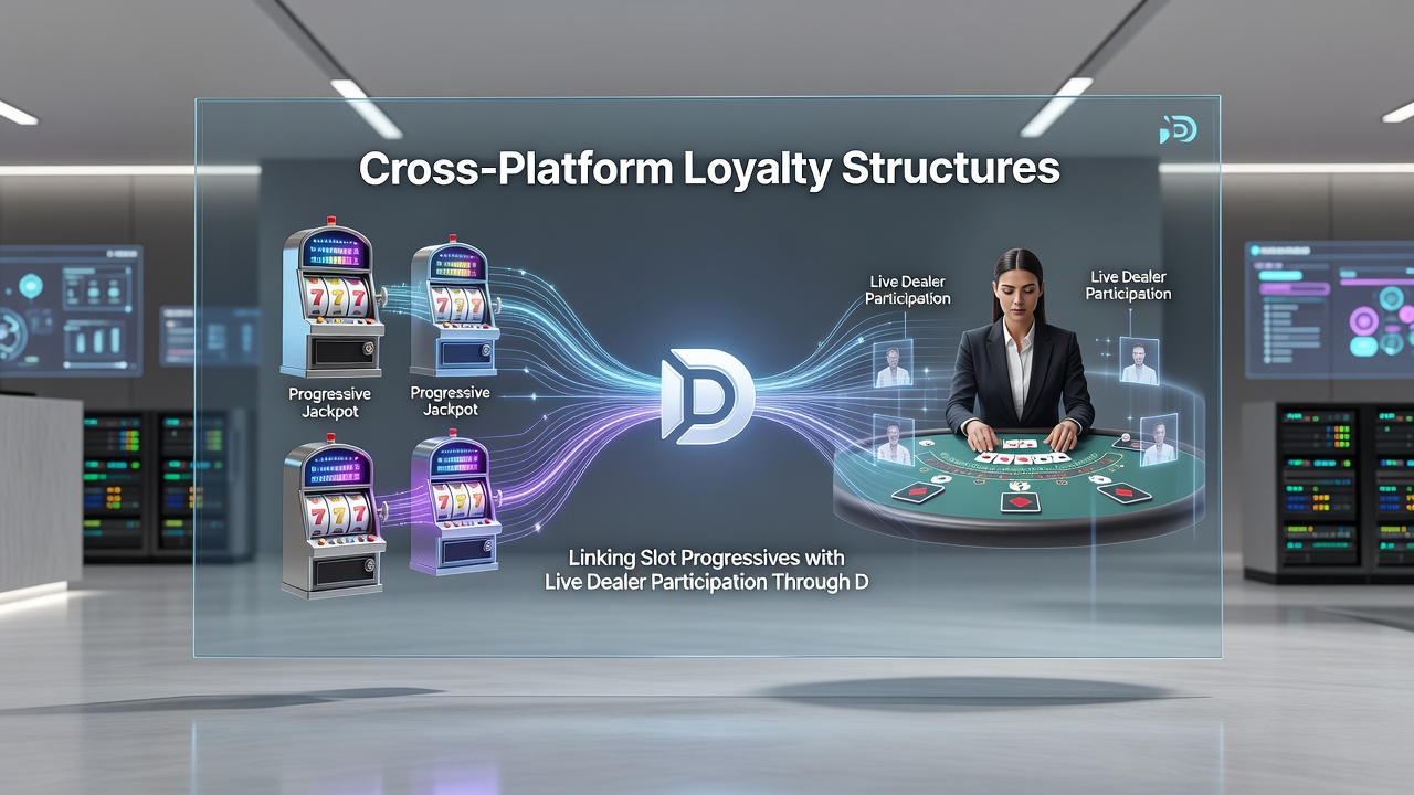 Live dealer table interface showing loyalty points transferred from slot progressives via digital wallet
