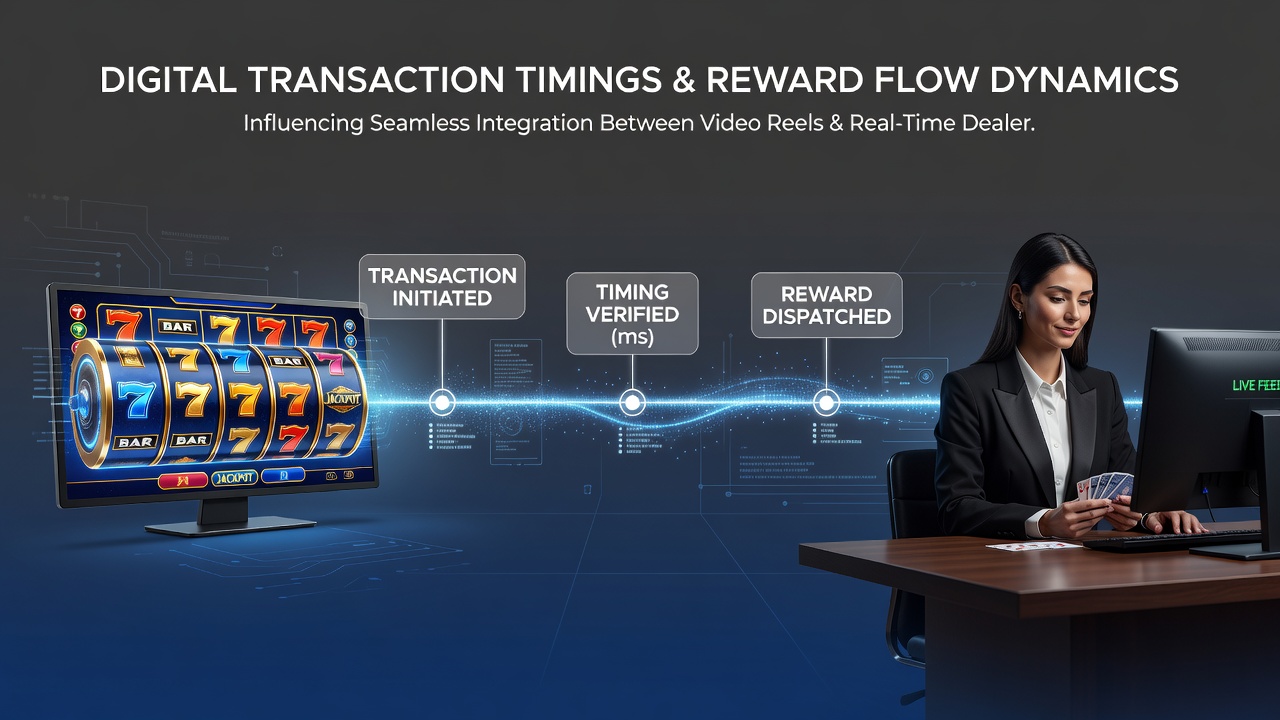 Live dealer table interface receiving transferred slot rewards in real time
