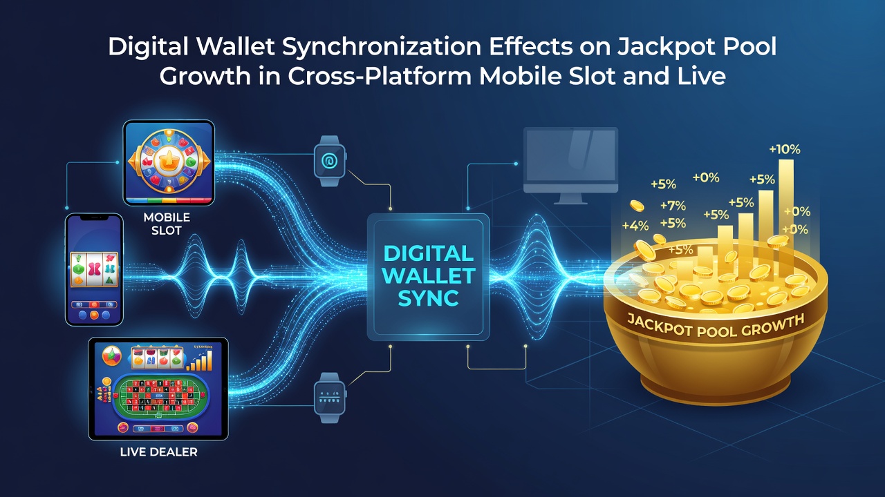 Live casino table interface displaying growing jackpot pool fed by synchronized mobile wallet activity