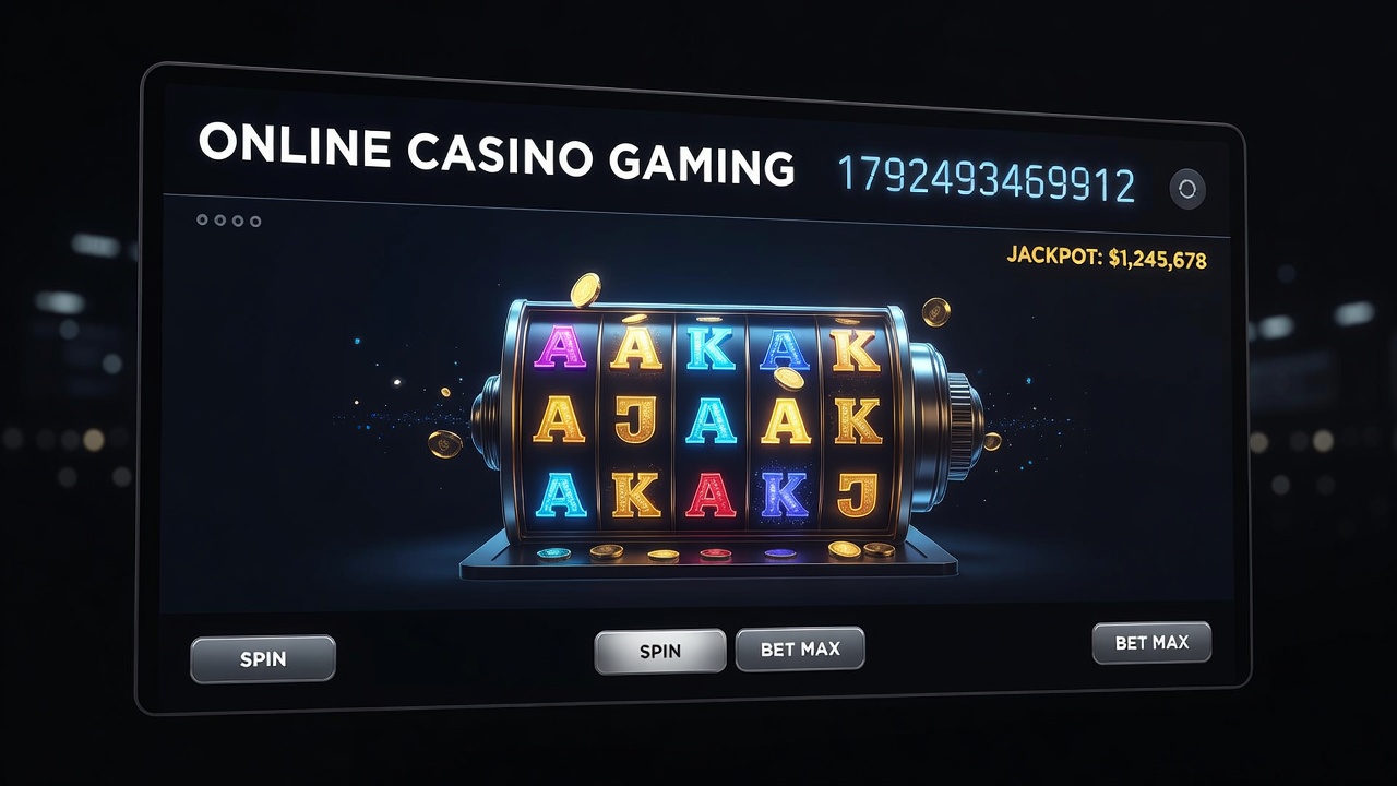 Online casino gaming interface showing slot machines and table games on a mobile device