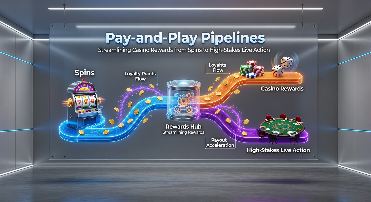 Infographic depicting a player's journey: slot spins yielding rewards that pipeline directly into a live dealer poker game, with speed metrics and security icons