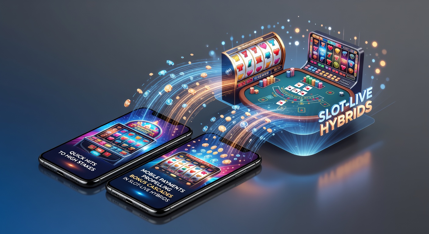 Dynamic screenshot of a slot-live hybrid game showing cascading bonuses triggered by a mobile deposit, with live dealer interaction and high-stakes multipliers building on screen