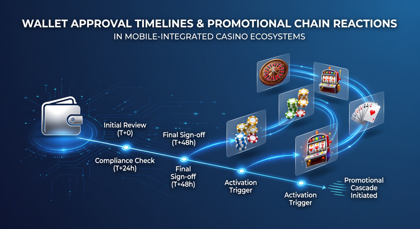 Mobile casino interface showing wallet approval status and active bonus chains